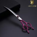 Jargem zakrivljene makaze za šišinje pasa 7.5 grooming makaze roze