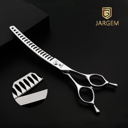 Jargem curved chunker makaze za šišanje pasa 7 18 zuba krive čankers grooming 440C