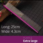 Fenice metalni češalj za pse i mačke 25 cm – veliki grooming češalj sa kombinovanim zubcima 1:1